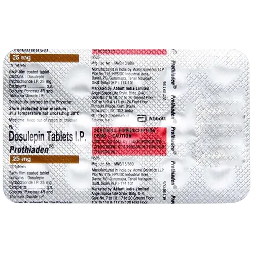 prothiaden 25mg tablet 15's